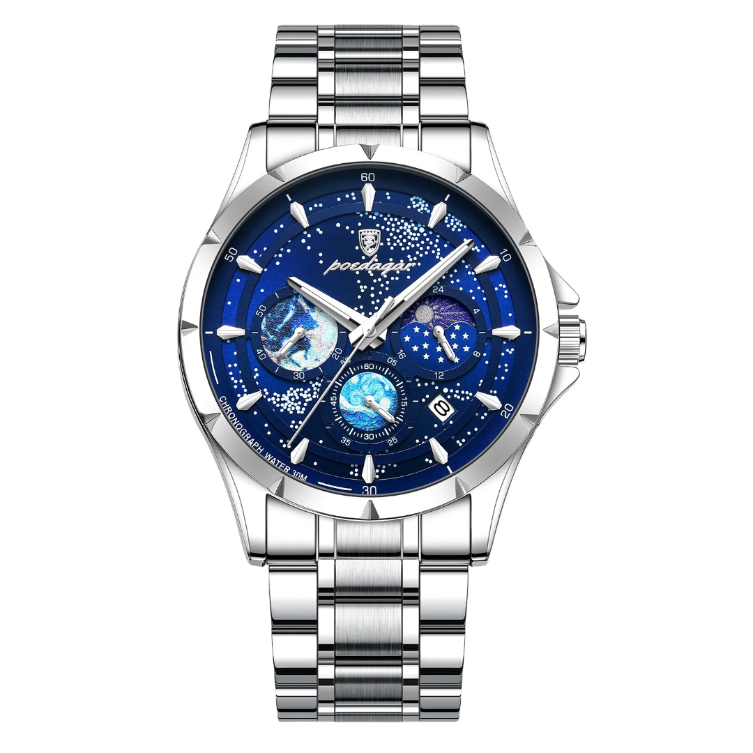 POEDAGAR 916 ACIER- Montre de Luxe – Nouvelle Collection 2025