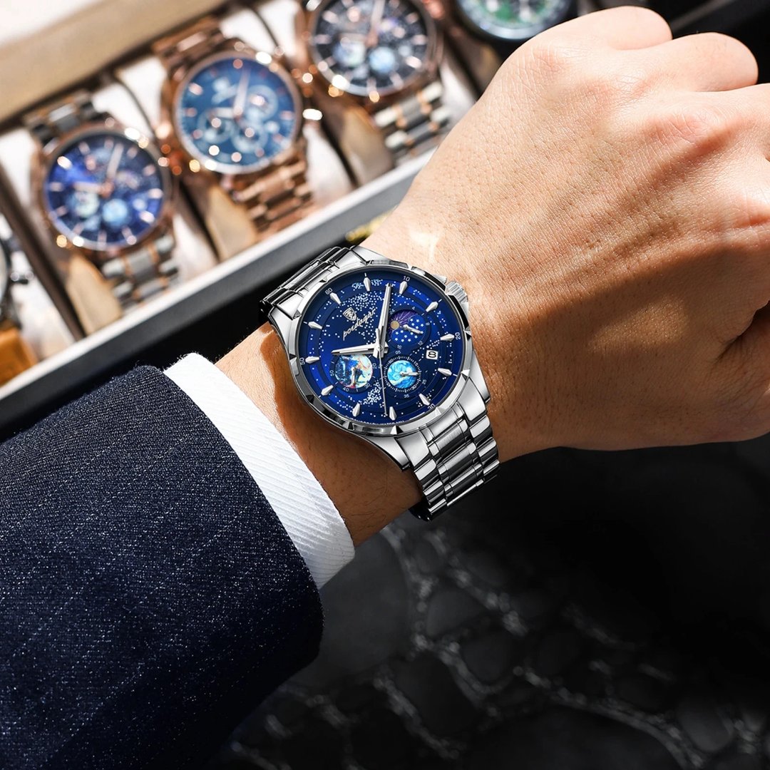 POEDAGAR 916 ACIER- Montre de Luxe – Nouvelle Collection 2025