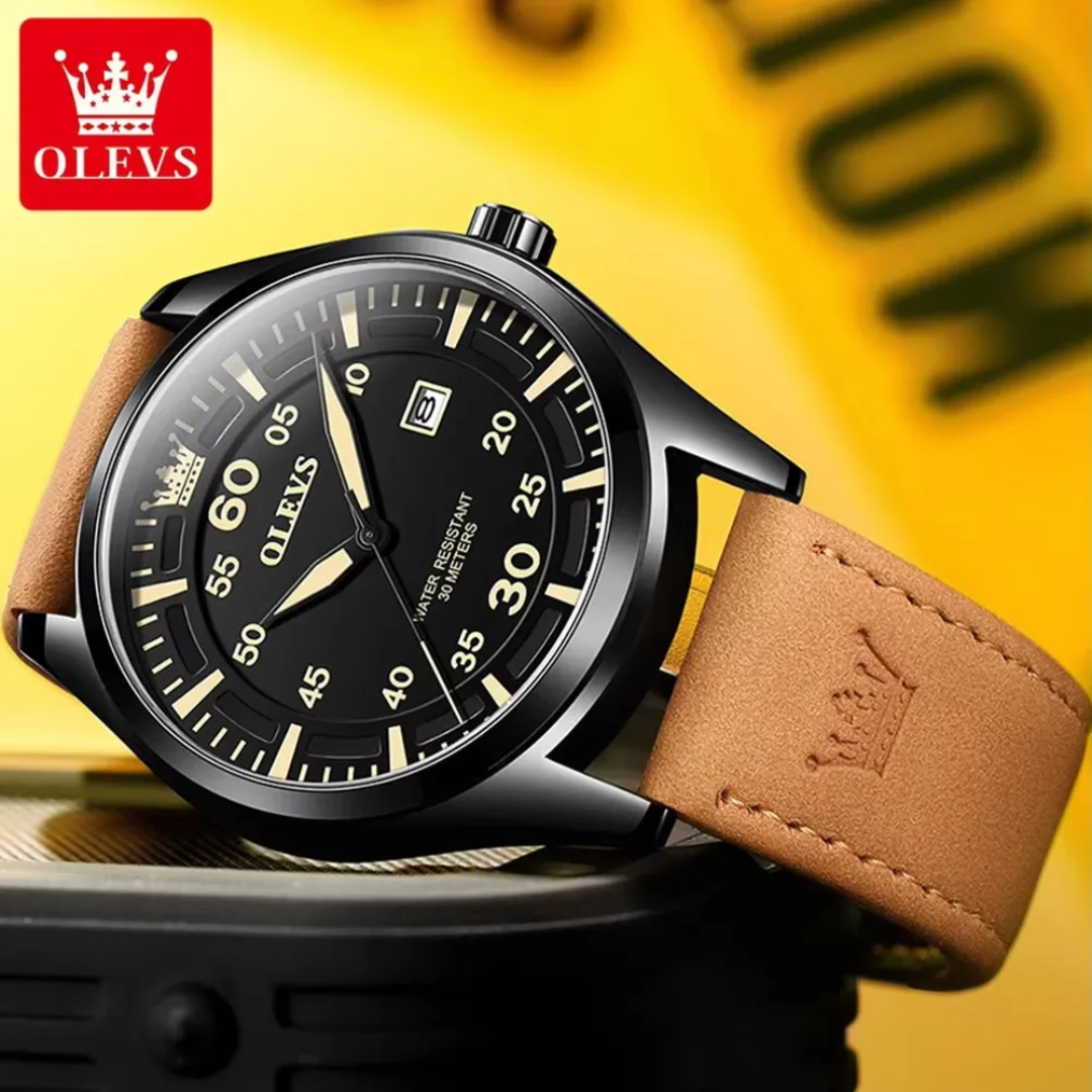 MONTRE OLEVS 9962 KAKI _ POUR HOMME
