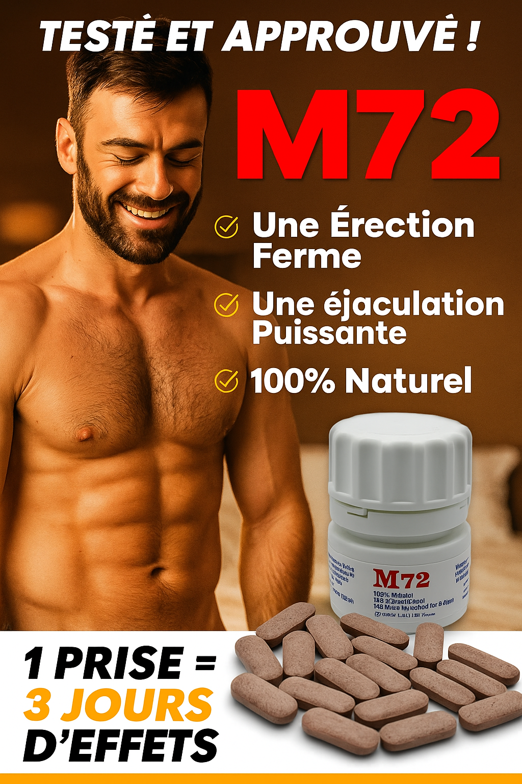 M72 – Puissance Masculine Naturelle, Résultats Durables !