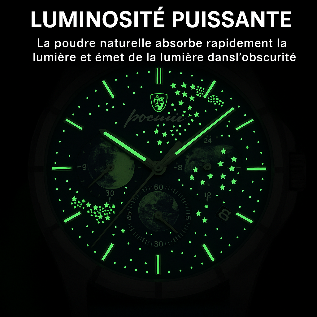 POEDAGAR 916 ACIER- Montre de Luxe – Nouvelle Collection 2025