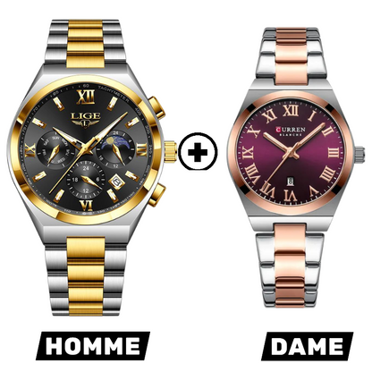 💎 Duo de Montres Élégantes – LIGE & CURREN
