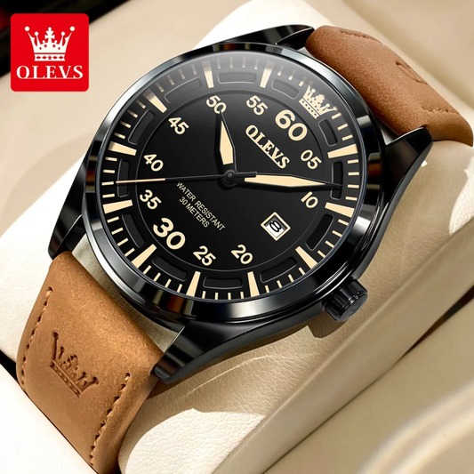 MONTRE OLEVS 9962 KAKI _ POUR HOMME