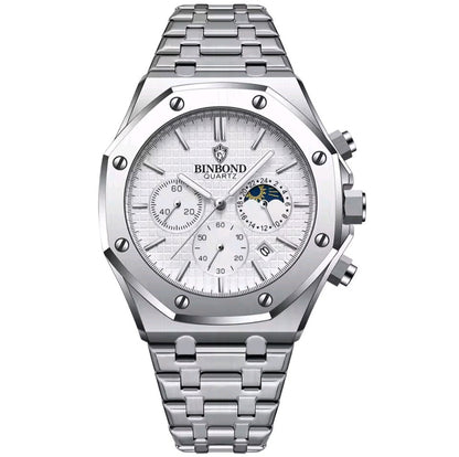 BINBOND B0161 BLANC _ MONTRE DE LUXE HOMME