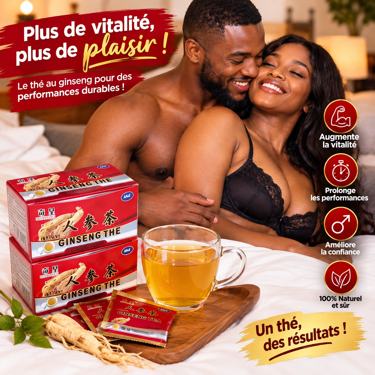 Thé au Ginseng - Boosteur de Vitalité & Performances Masculines