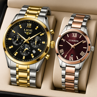 💎 Duo de Montres Élégantes – LIGE & CURREN